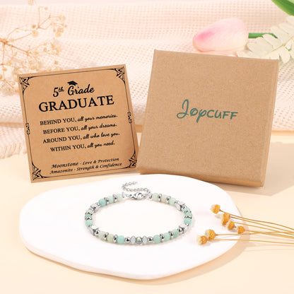 JoycuFF 𝗚𝗶𝗳𝘁𝘀 𝗳𝗼𝗿 𝗪𝗼𝗺𝗲𝗻 𝗠𝗼𝗼𝗻𝘀𝘁𝗼𝗻𝗲 𝗕𝗿𝗮𝗰𝗲𝗹𝗲𝘁 Amazonite Colorful Imperial Jasper Stainless Steel Beads Bracelets, Graduation Christmas Valentines Mothers Day Birthday Gifts