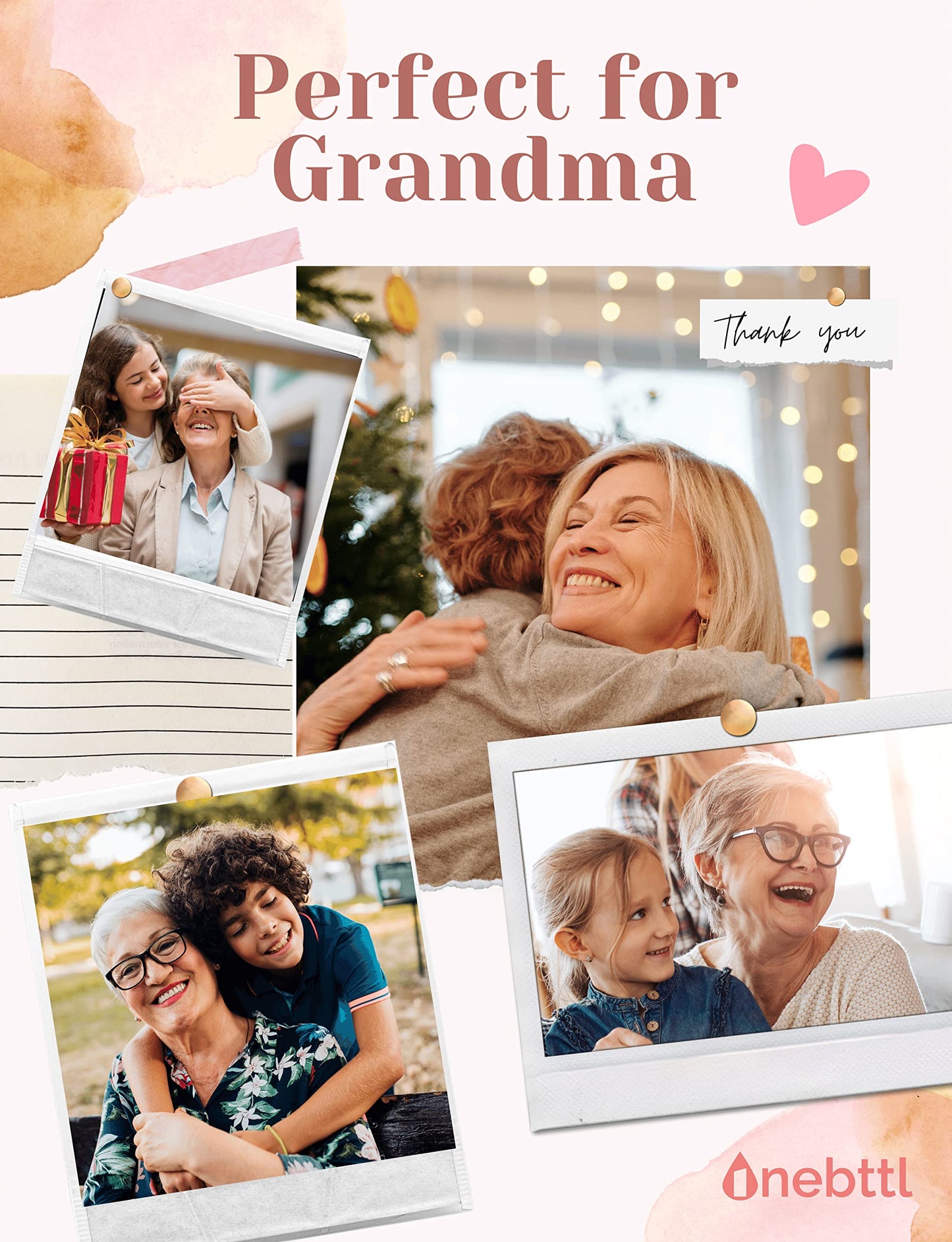 Mema Gifts for Grandma, Insulated Stainless Steel Wine Tumbler with Lid, For Nana, Gigi, Granny, Grammy, Birthday, Mother’s Day, Christmas gifts, Rose Gold, (20 oz) Call me Mema