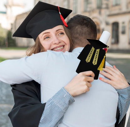 6 Pcs Graduation Gift Card Holder Graduate Shaped with Tassel Grad Gifts Cards Holders Funny Gift Class Party Supplies Ideas for High School College