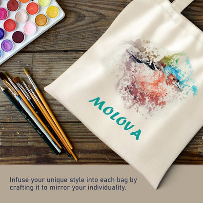 1-200 Pack Available Premium Canvas Reusable Tote Gift Bags,Made of Natural Canvas with Handle,Work,DIY,Shopping(1 Pack)