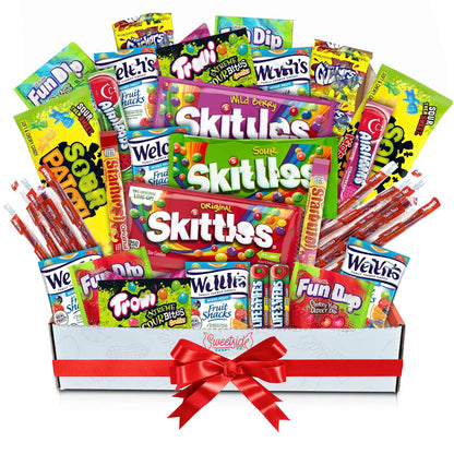 Assorted Candy Box - 41 Piece Gift Basket - Treat Boxes for College Students, Office & Family - Ultimate Birthday Gifts for Men, Women & Teens - Candy Box Gift Set