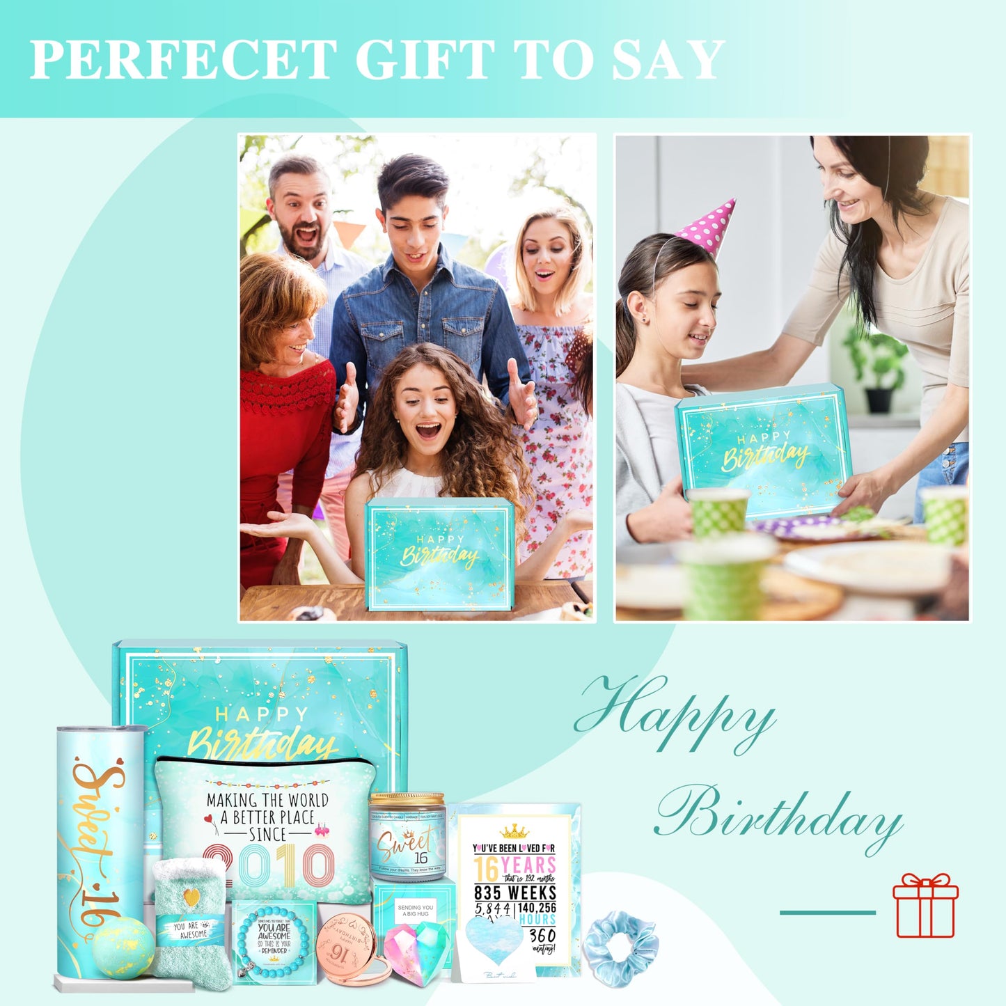 Sweet 16 Gifts for Girls, Gifts for 16 Year Old Girl,16th Birthday Gifts for Girls,16 Year Old Girl Birthday Gifts Ideas for Her, Daughter, Niece, Granddaughter, Sister, Bestie