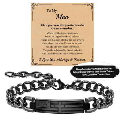 Gifts for Dad Husband Son Religious Christian Gifts Cross Bracelet for Men Teen Boys Adjustable Stainless Steel Bracelets for Men with American Flag Boyfriends Brother Grandson Baptism Birthday Gift