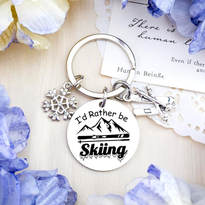 Ski Gifts for Men Skiing Accessories Keychains Ski Themed Gifts for Men Son Brother Boyfriend Family Friend Skiing Lover Birthday Christmas Snowboard Gift Ski Stuff Keyring