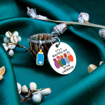 Labor And Delivery Gifts Midwife Gifts l&d Nurse Keychain ob nurse gifts It's A Beautiful Day In The Laborhood Appreciation Gift For Nurses Week Labor Day