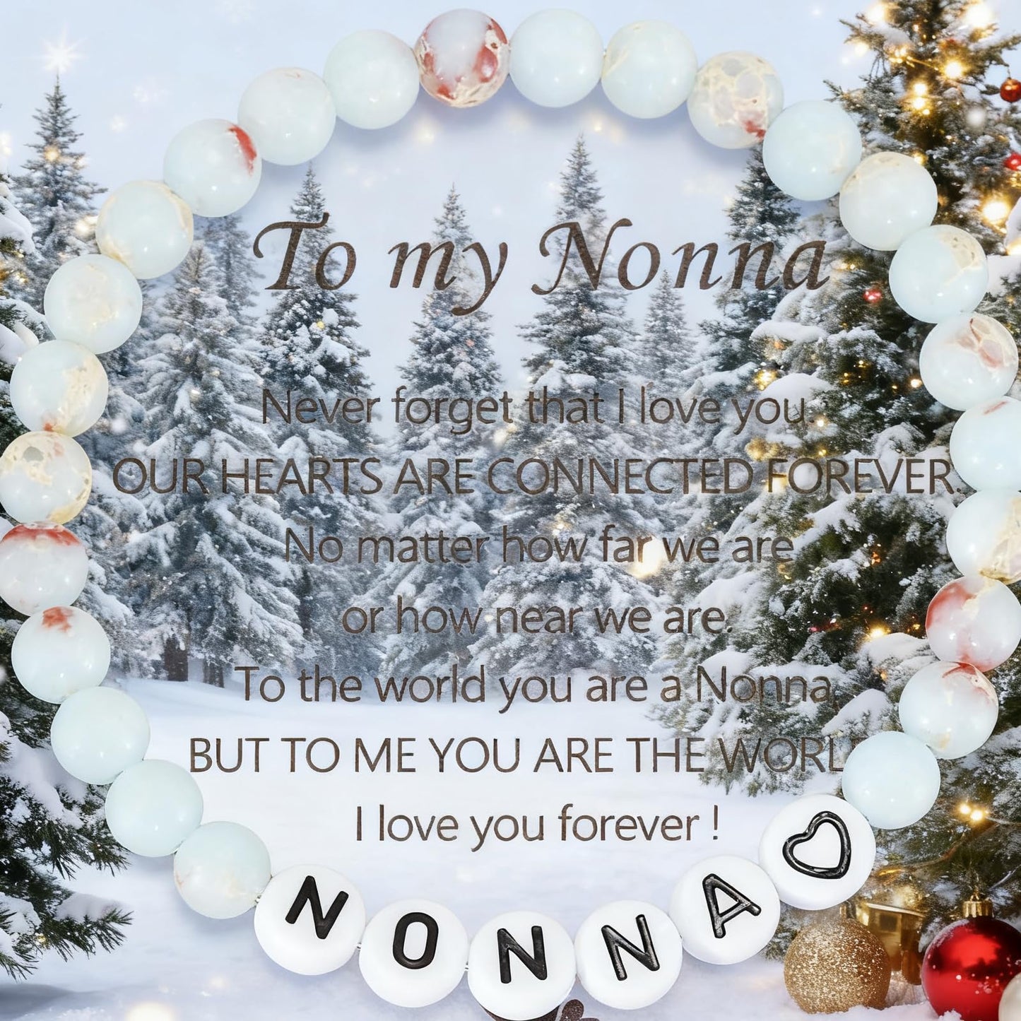 Kivosliviz Nonna Gifts for Birthday Women Grandma from Grandkids Nonnas Jewelry Best Nonna Bracelet