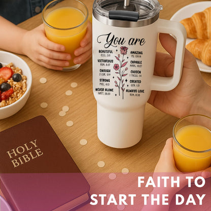 Christian Gifts For Mothers Day - Christian Tumbler 40Oz, Religious Faith Bible Verse Cup, Christian Gifts for Women, Mom, Inspirational Spiritual Jesus Tumblers, Godly Coffee Cups, Biblical-Based