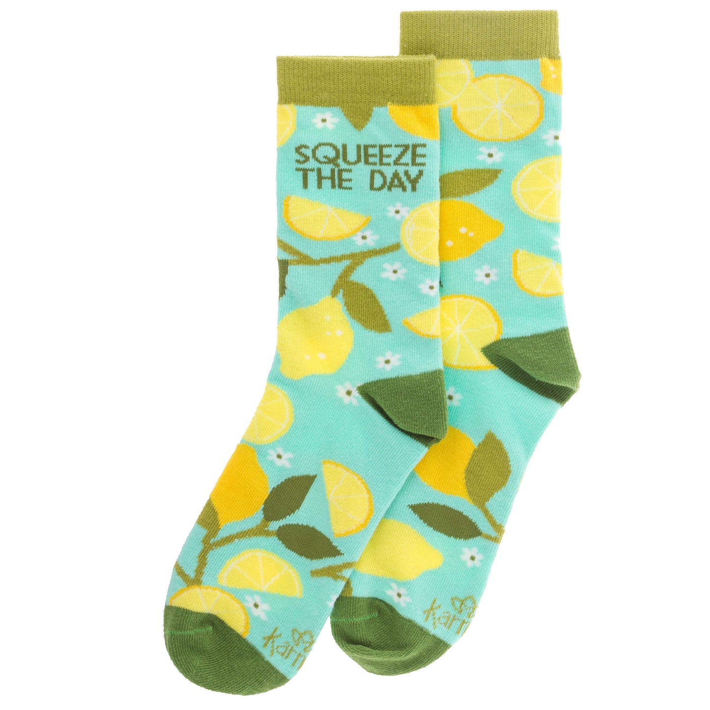 Karma Womens Crew Sock, Lemon Tree, 1 Pair Pack Of 1 US