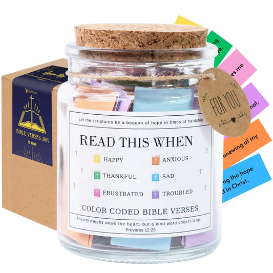 Read This When Bible Verses Jar – Birthday Gift for Women, Christian Gifts for Women, Graduations Gifts, Fathers Day Gift