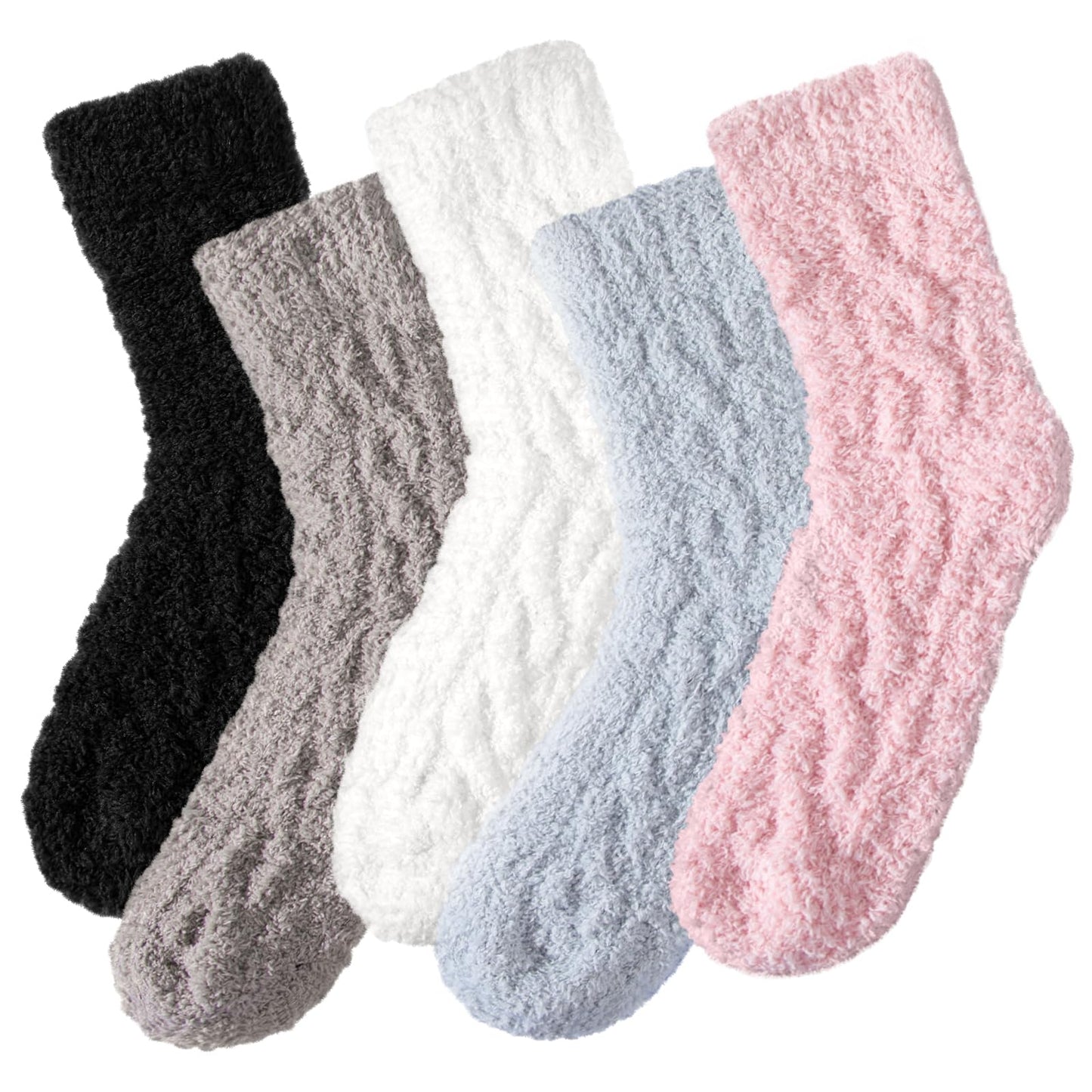 Pleneal Fuzzy Socks for Women - Non Slip Socks Womens, Slipper socks Hospital Sock with Grips for Women, Warm Fluffy Sock