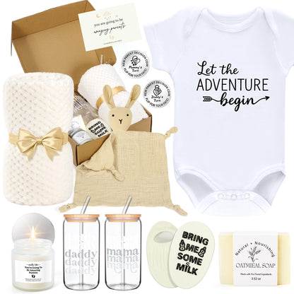 14PCS Baby Shower Gifts,New Mom Gifts for Women & Newborn Baby Gifts, Top Pregnancy Gifts for New Parents Gender Reveal Gifts, Expecting Parents to Be, New Mom Care Package After Baby