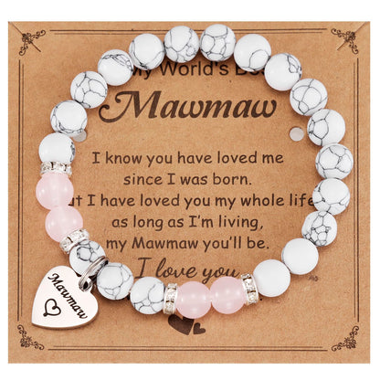 Mawmaw Gifts Bracelet for Women Promoted to Mawmaw Expecting Future First Time New Mawmaw Bracelet