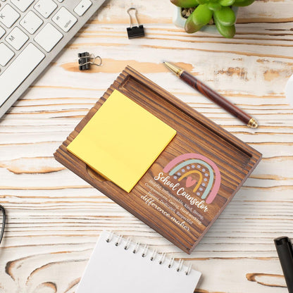 School Counselor Sticky Note Holder, Appreciation Thank You Gift for Psychologist Therapist, Back to School Guidance Gift for Counseling Self-Stick Note Pad Holders TZP61