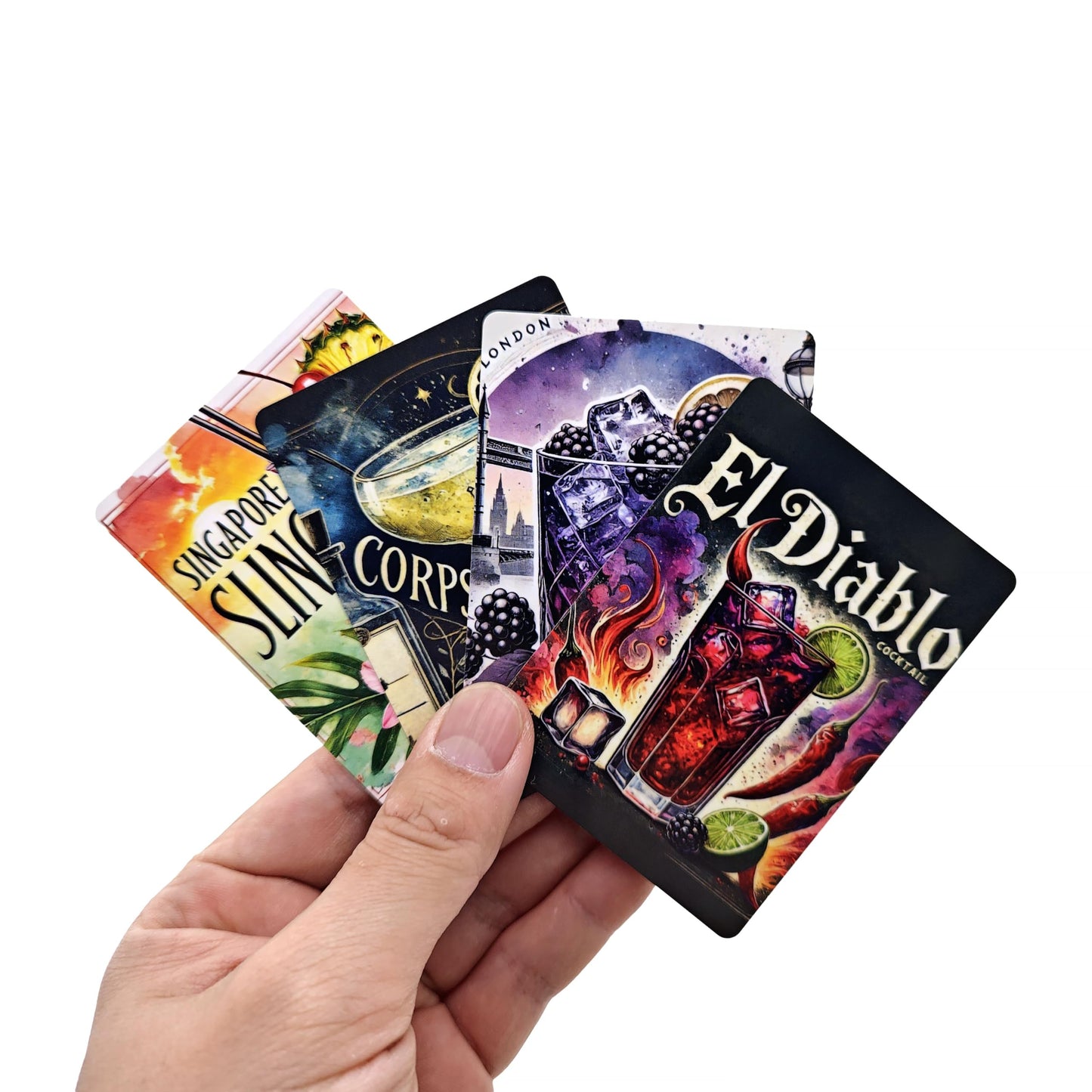 Cocktail Recipe Flash Cards – 54 Classic & Modern Drink Recipes – Bartender Cheat Sheet Deck with Mixology Instructions – Fun Gift for Home Bar, Parties & Cocktail Lovers