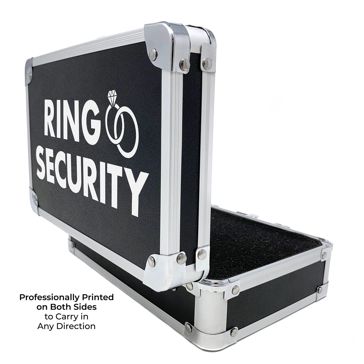 THE RING LEGEND Ring Security Ring Bearer Briefcase with Padded Slits to Hold Rings - Ring Bearer Gifts - Wedding Ring Security Case for Kids - Special Agent Ring Bearer Box Boys Security