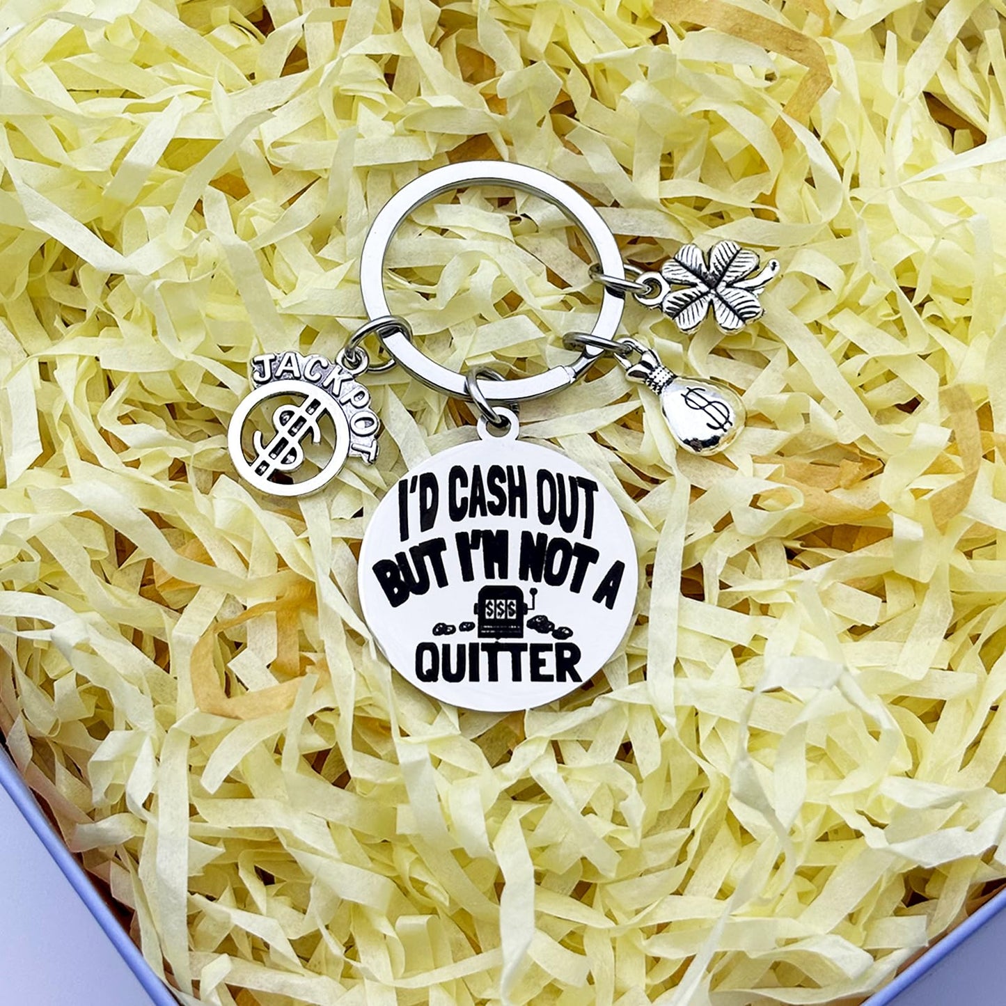 Slot Machine Gifts Gambling Keychain for Christmas Graduation Birthday Casino Themed Gifts for Women Men Gambling Lovers Casino Lover Gambler One-Arm Bandit Lucky Merch Slot Machine Themed Jewelry