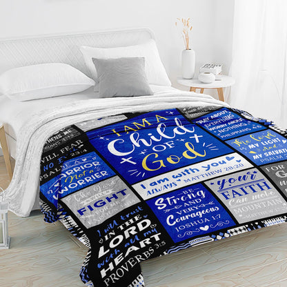 Christian Gifts for Men - Baptism Gifts for Boys & Men - Bible Verse Christian Blanket - Inspirational Birthday Religious Catholic Spiritual & Confirmation Gift for Teen Boys - Baptism Blanket 50"x60"