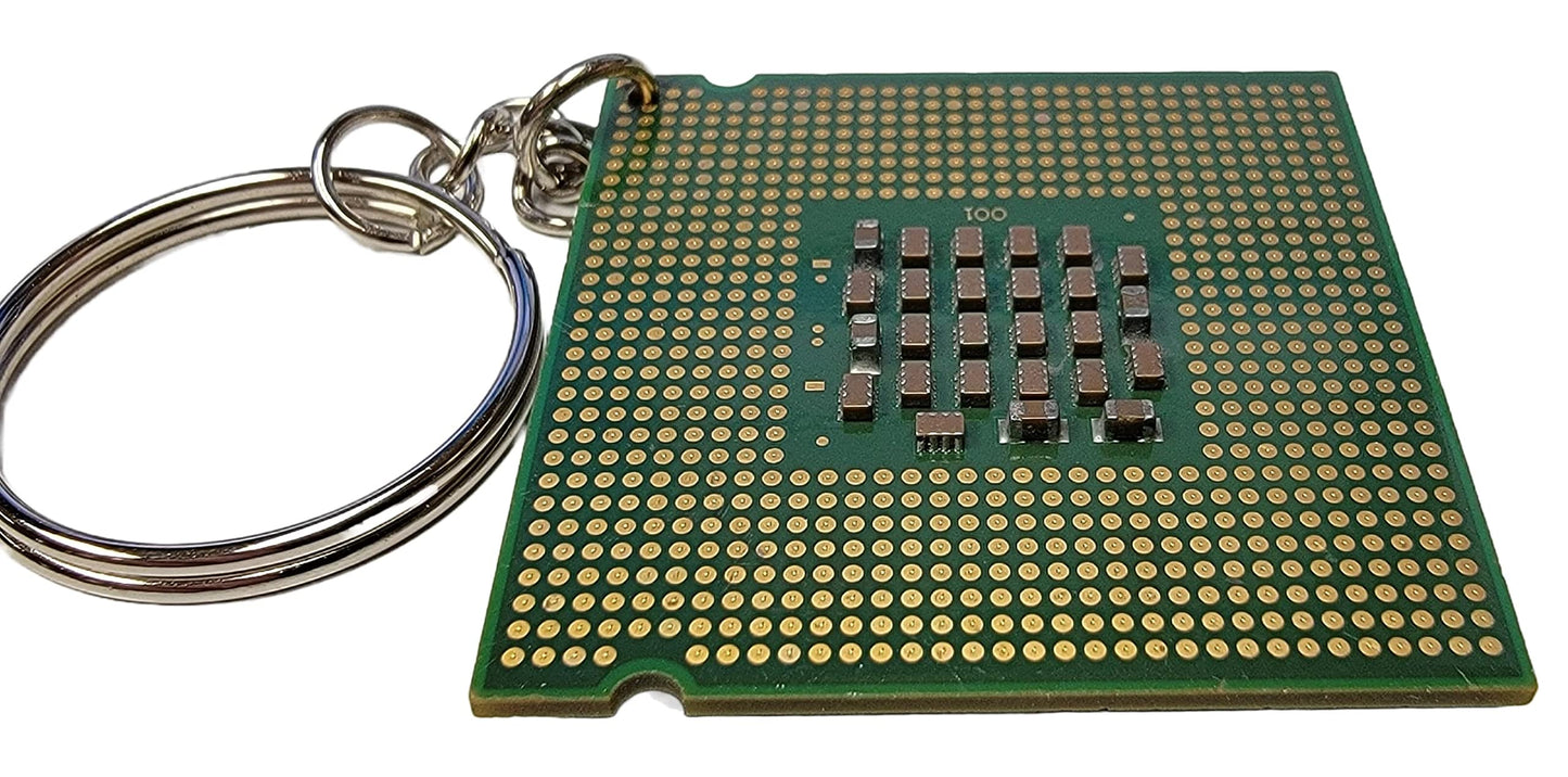 The Ultimate Geek Accessory - Recycled CPU Processor Keychain Made from Reclaimed Computer Parts