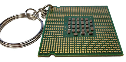 The Ultimate Geek Accessory - Recycled CPU Processor Keychain Made from Reclaimed Computer Parts