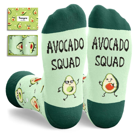 HAPPYPOP Funny Fruit Gifts - Avocado Pineapple Banana Strawberry Socks for Women Men