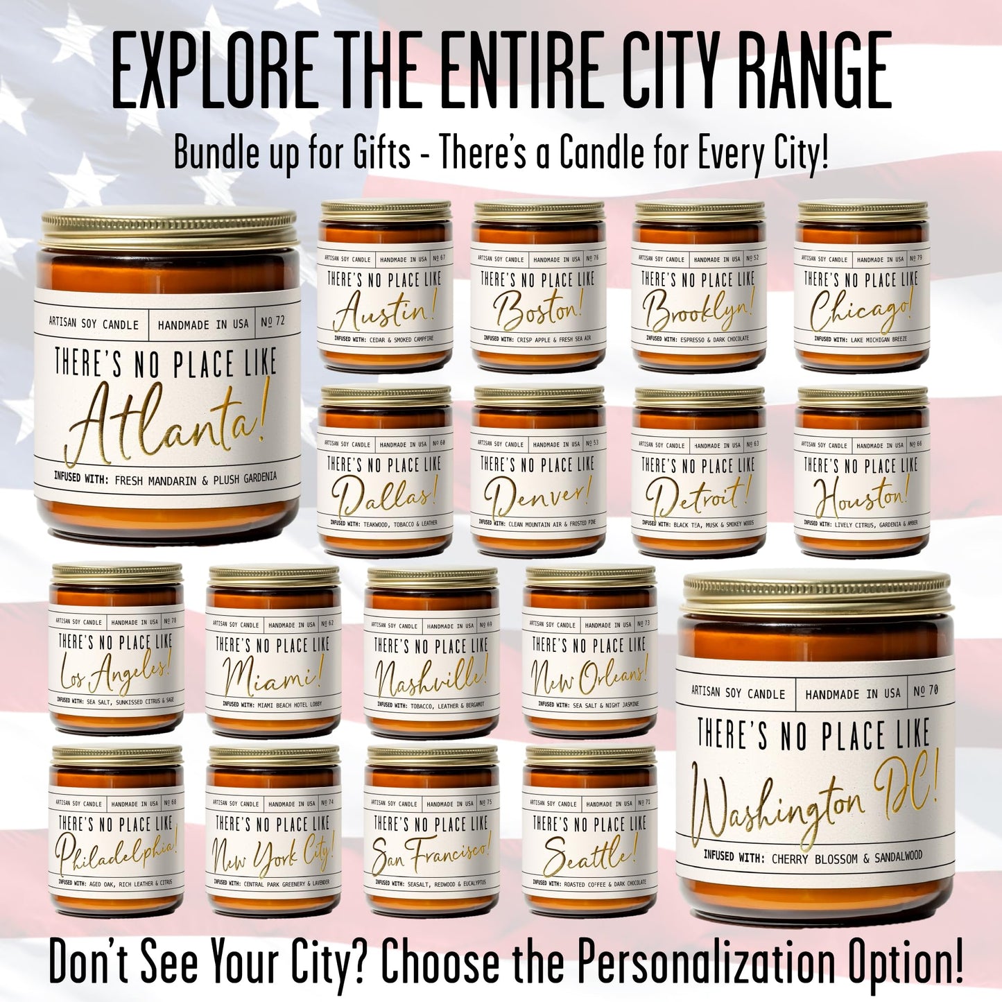 Boston Gifts, Boston Decor for Home - 'There's No Place Like Boston Candle, w/Wood, Sage & Sea Salt I Boston Souvenirs I 9oz Jar, 50Hr Burn, Made in USA