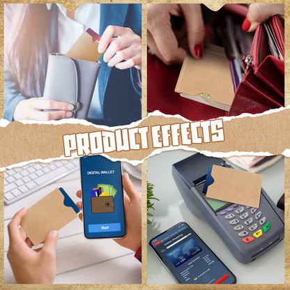 Teling 500 Pack Gift Card Sleeve 2.4 x 3.5 Inches Credit Hotel Key Debit ID Cards Holder Envelopes for Office Business Protector