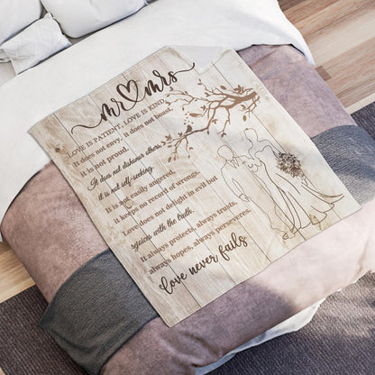 Wedding Gifts for Couples 2026 Soft Blanket, Bridal Shower Gifts for Bride to Be, Anniversary Mr and Mrs Gifts, Wedding Gifts for Newlyweds Wedding Throw Blanket 60 * 50