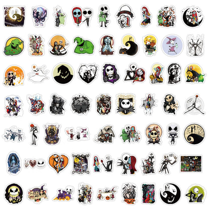 60Pcs The Nightmare Before Christmas Stickers for Kids Stickers Cute Gifts for Girls Boys Halloween Sticker for Kids Waterbottle Laptop Guitar Classroom Prizes for Elementary Students (Nightmare)