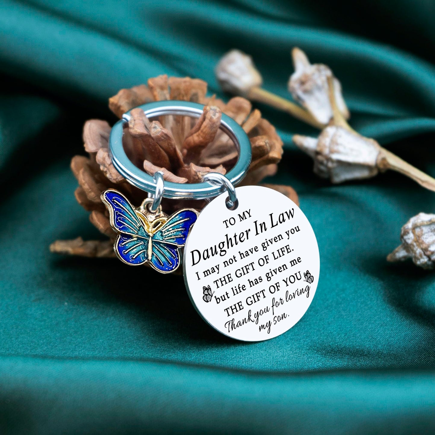 Unique Mothers Day Gifts for Daughter In Law Mother In Law Birthday Wedding Engagement To My DaughterLaw Keychain