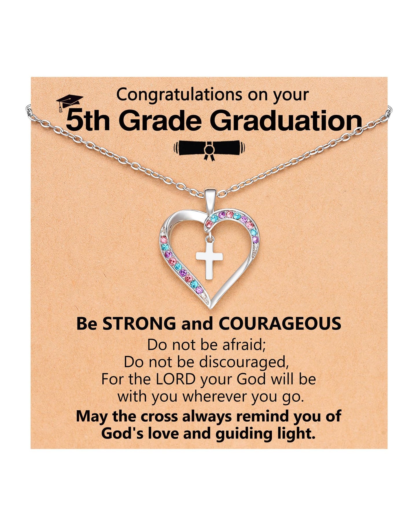 UPROMI Cross Necklace for Girls Back to School Gifts for Girls Baptism First Communion Confirmation Graduation Gifts