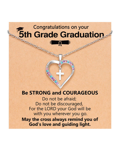 UPROMI Cross Necklace for Girls Back to School Gifts for Girls Baptism First Communion Confirmation Graduation Gifts