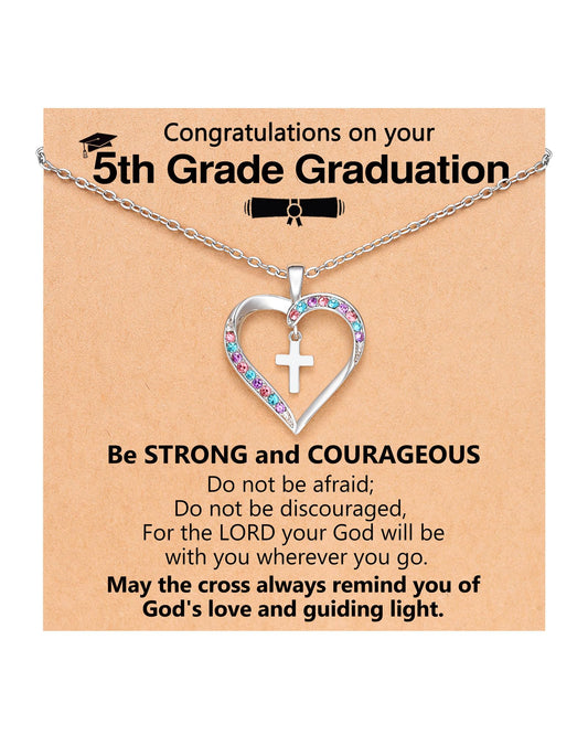 UPROMI Cross Necklace for Girls Back to School Gifts for Girls Baptism First Communion Confirmation Graduation Gifts