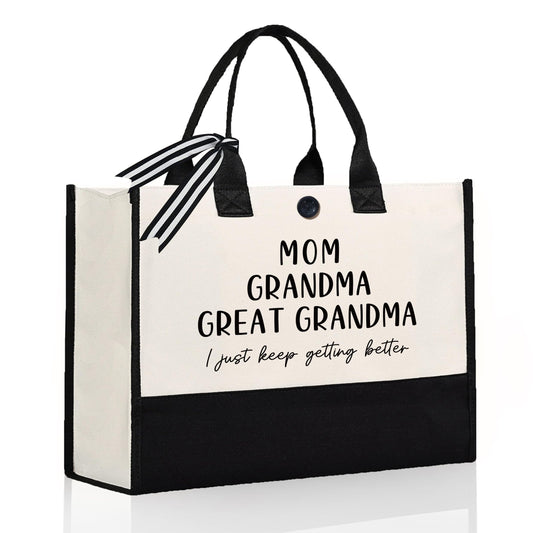 Great Grandma Gifts, Mothers Day Birthday Gifts for Grandma from Grandchildren, Functional Large Capacity Tote Bag, Mom Grandma Great Grandma Bag, Present for Grandmother, Grandparents