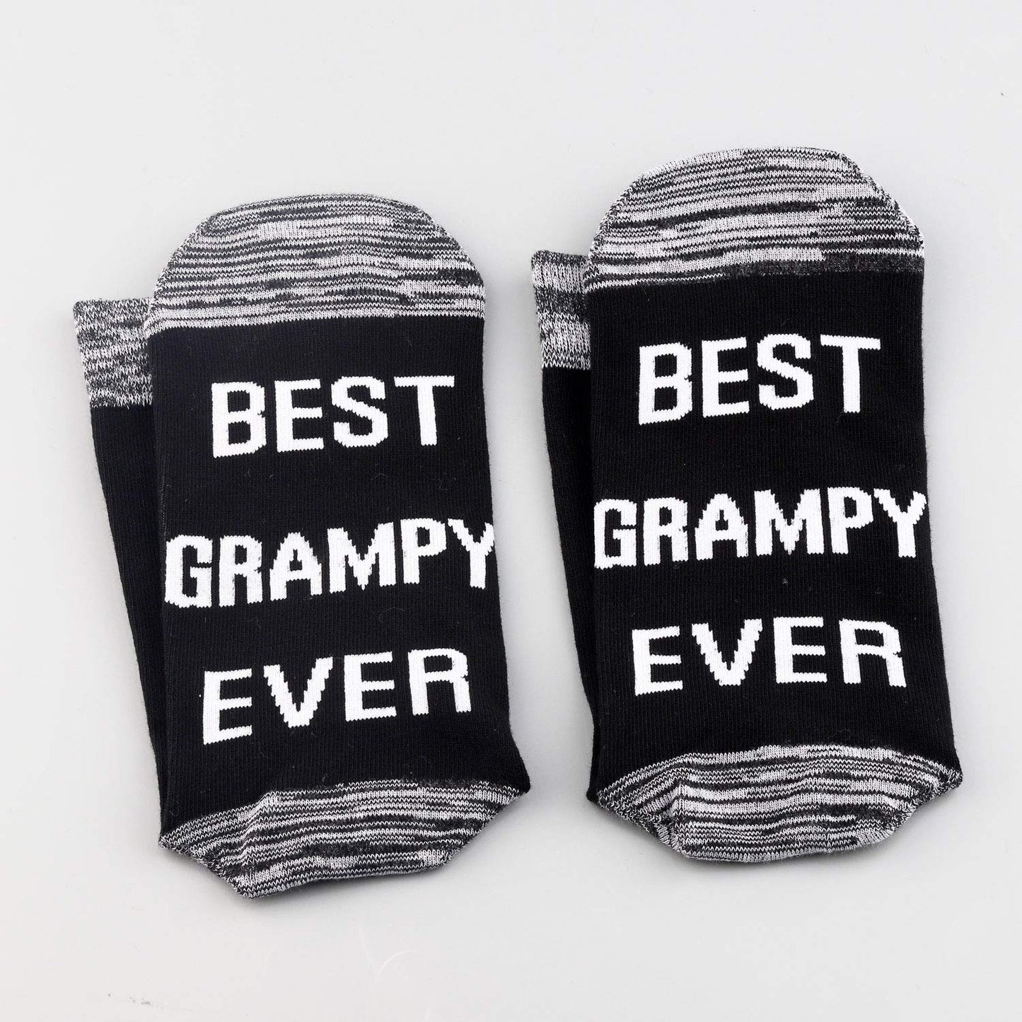 LEVLO 2 Pairs Father's Day Gift Best Grampy Ever Socks Grandpa Gift for Papa Grandfather Men Birthday Present