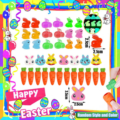 124 PCS Easter Egg Fillers, Easter Basket Stuffers, Easter Party Favors for Kids Boys Girls, Easter Egg Stuffers, Bulk Easter Toys, Easter Gifts, Pinata Goodie Bags Stuffers, Classroom Prizes