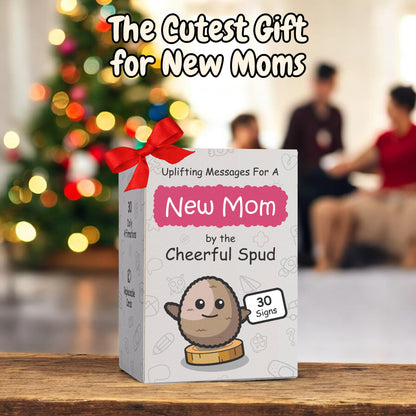New Mom Gifts for Women - Tiny Potato with 30 Cute Signs | New Mommy Funny Gift for Baby Showers, Christmas, Stocking Stuffers, Birthday | Postpartum Care Package Idea for 1st Time Mother After Birth
