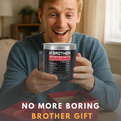 Gifts for Brother from Sister, Birthday Gift for Adult Older Bro, You Are A Really Great Brother Mug Tumbler 14Oz - Insulated Coffee Cup with Lid and Gift Box
