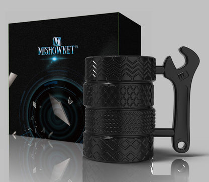 Tire Coffee Tea Mug Gift for Car Lovers Mechanics Car Enthusiasts Gifts for Man Birthday Gift