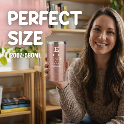 Onebttl Optometry Gifts for Women, Double Side Print, 20 oz Travel Tumbler with Lid and Straw