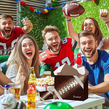 Jiaoiudi Football Party Bags with Tissue Paper Greeting Card Football Gift Bags Large with Handles Football Goodie Bags