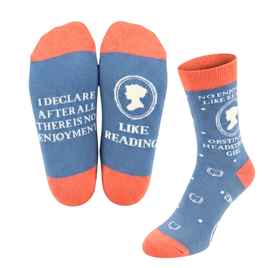 InnoBeta Jane Austen Gifts for Women/Girls, Jane Austen Lover Gifts Socks for Birthday & Christmas, One Size Crew Socks