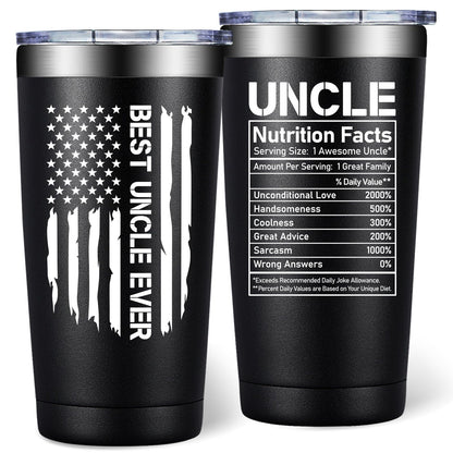 Uncle Gifts - Fathers Day Gift for Uncle from Niece, Nephew - Christmas, Birthday Gifts for Uncles Men Him - 20oz Tumbler