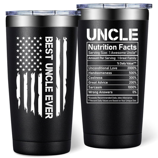 Uncle Gifts - Fathers Day Gift for Uncle from Niece, Nephew - Christmas, Birthday Gifts for Uncles Men Him - 20oz Tumbler