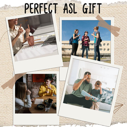 InnoBeta ASL Gifts for Women, Thoughtful Present for Deaf Friends, ASL Teachers & Interpreters, American Sign Language Design for Daily Wear