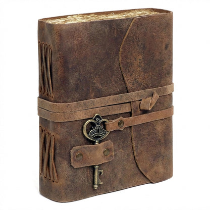 cuero Vintage Leather Journal - Antique Handmade Leather Bound journal with deckle edge paper for Men And Women Diary - Leather Sketchbook - Drawing Journal Notebook - Great Gift (5 by 7 inch)