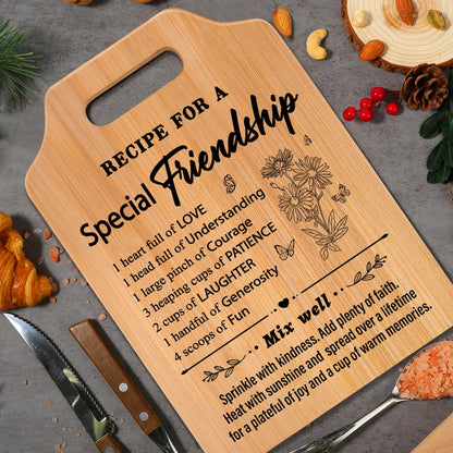 Friendship Gifts for Women, Birthday Gifts for Women Friendship, Unique Best Friends Cutting Board, Best Friend Christmas Mothers Day for Woman, Bestie, BFF