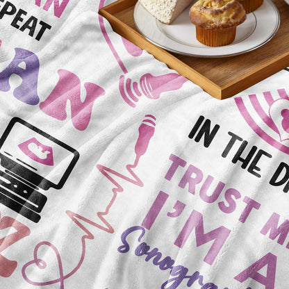 Sonographer Gifts Blanket, Ultrasound Tech Student Gifts, Sonographer Soft Throw Blanket 60"X50"