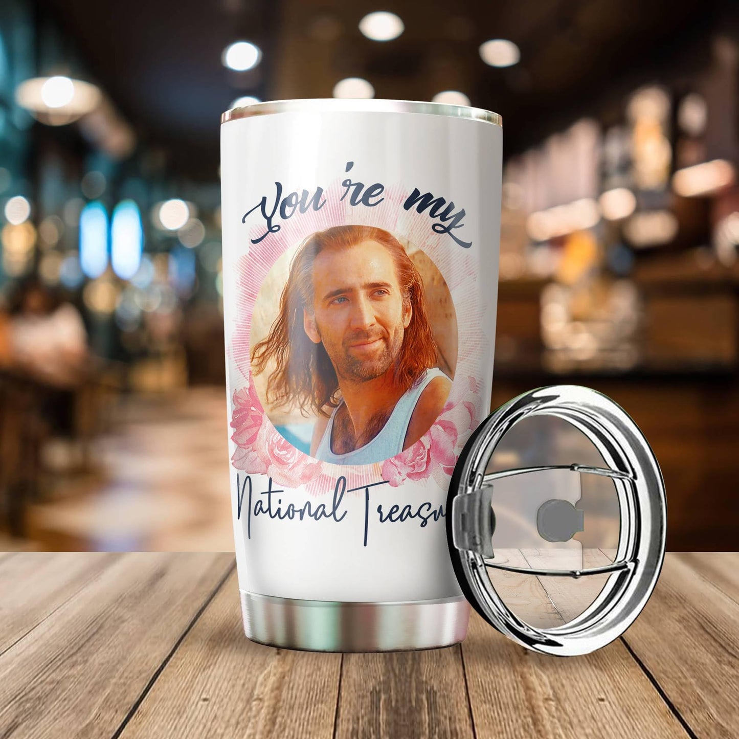 Nicöläs Lovers Cäge You're My National Treasure Gifts - Nic Meme Mug For Friends - Funny Gift For Male, Female, Bosses, Men On Christmas, Birthday - Tumbler 20 Oz