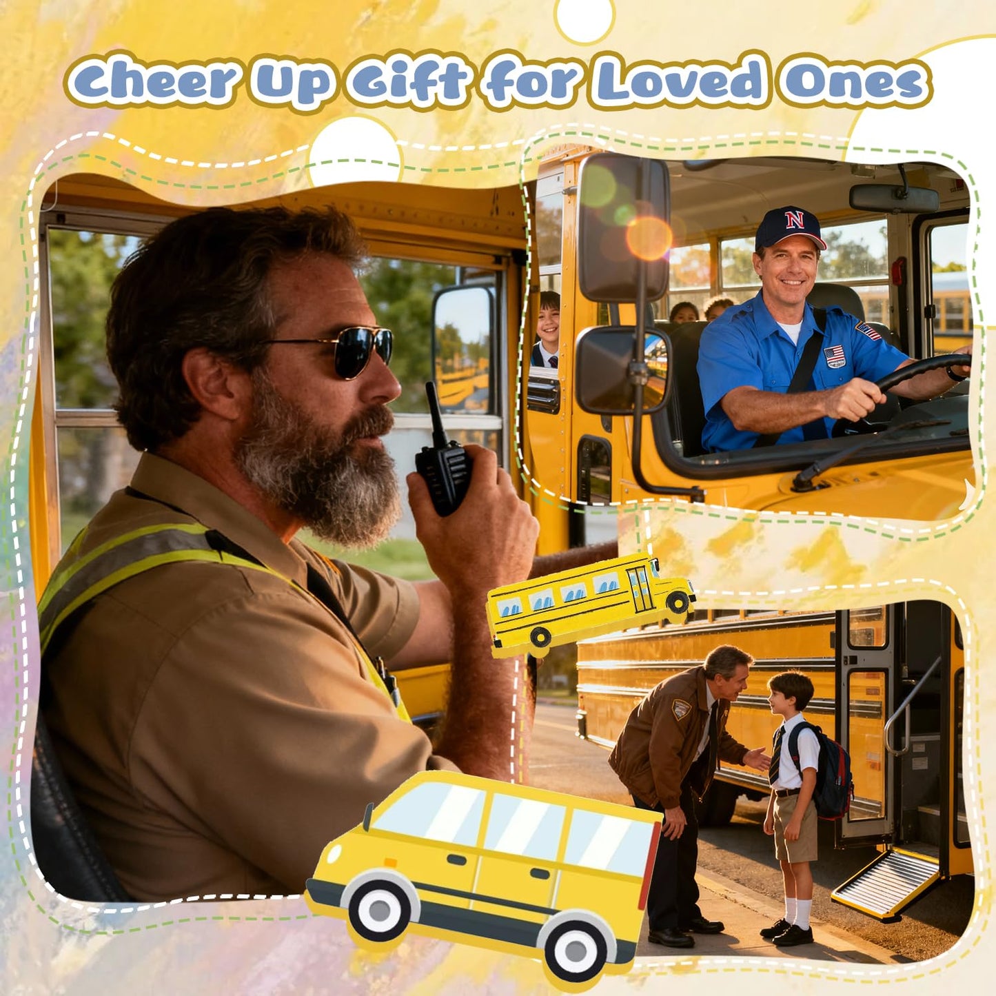 Bus Driver Appreciation Gifts for School Bus Drivers Cute Handmade Crochet School Bus Driver Gifts School Stocking Stuffers Mens Christmas Stocking