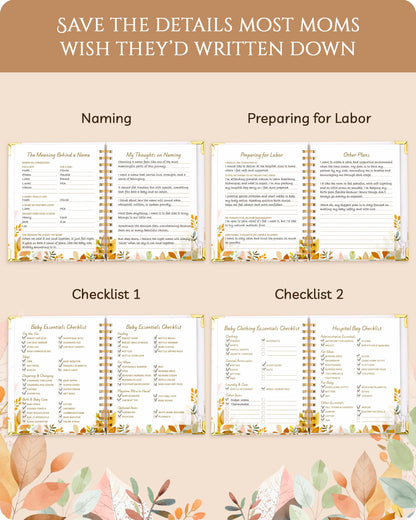 Pregnancy Journal – 82 Page Hardcover Memory Book for Expecting Moms | Beautiful & Thoughtful Mom to Be Gift, Pregnancy Book for First Time Moms, Ultrasound Baby Picture Pocket